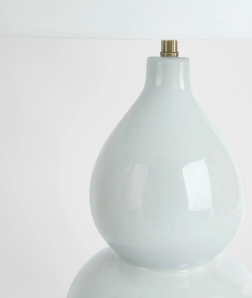 Terrigal Ceramic Pale Blue Table Lamp & Shade