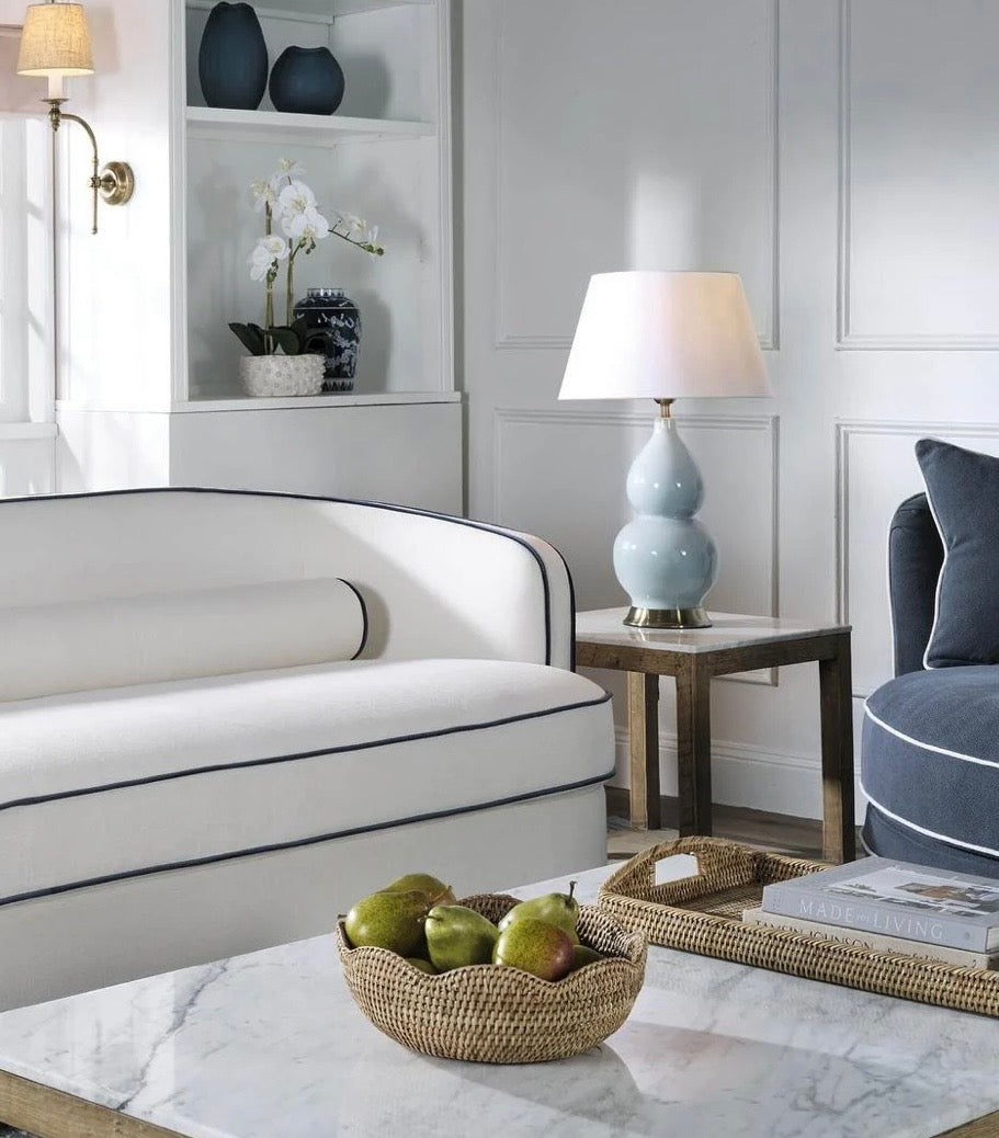Terrigal Ceramic Pale Blue Table Lamp & Shade