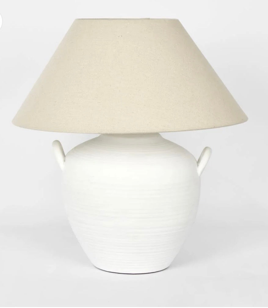 Camille White Table Lamp & Shade