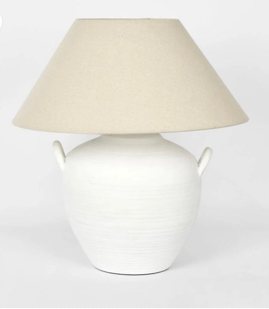 Camille White Table Lamp & Shade