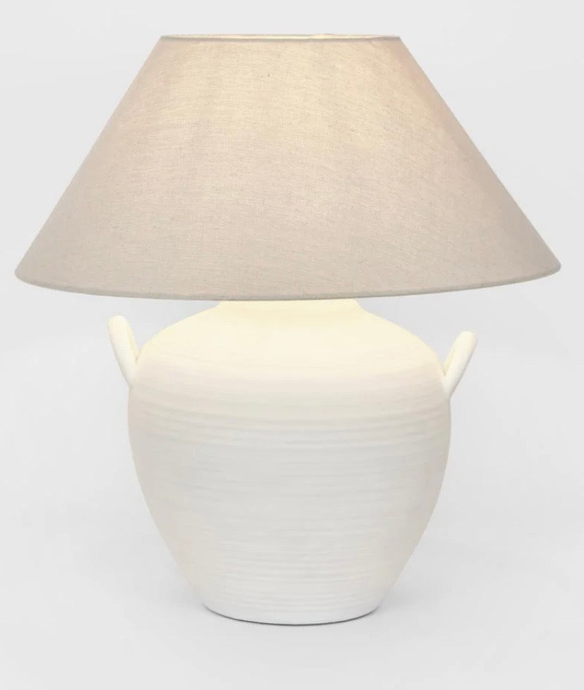 Camille White Table Lamp & Shade