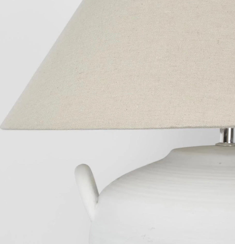 Camille White Table Lamp & Shade
