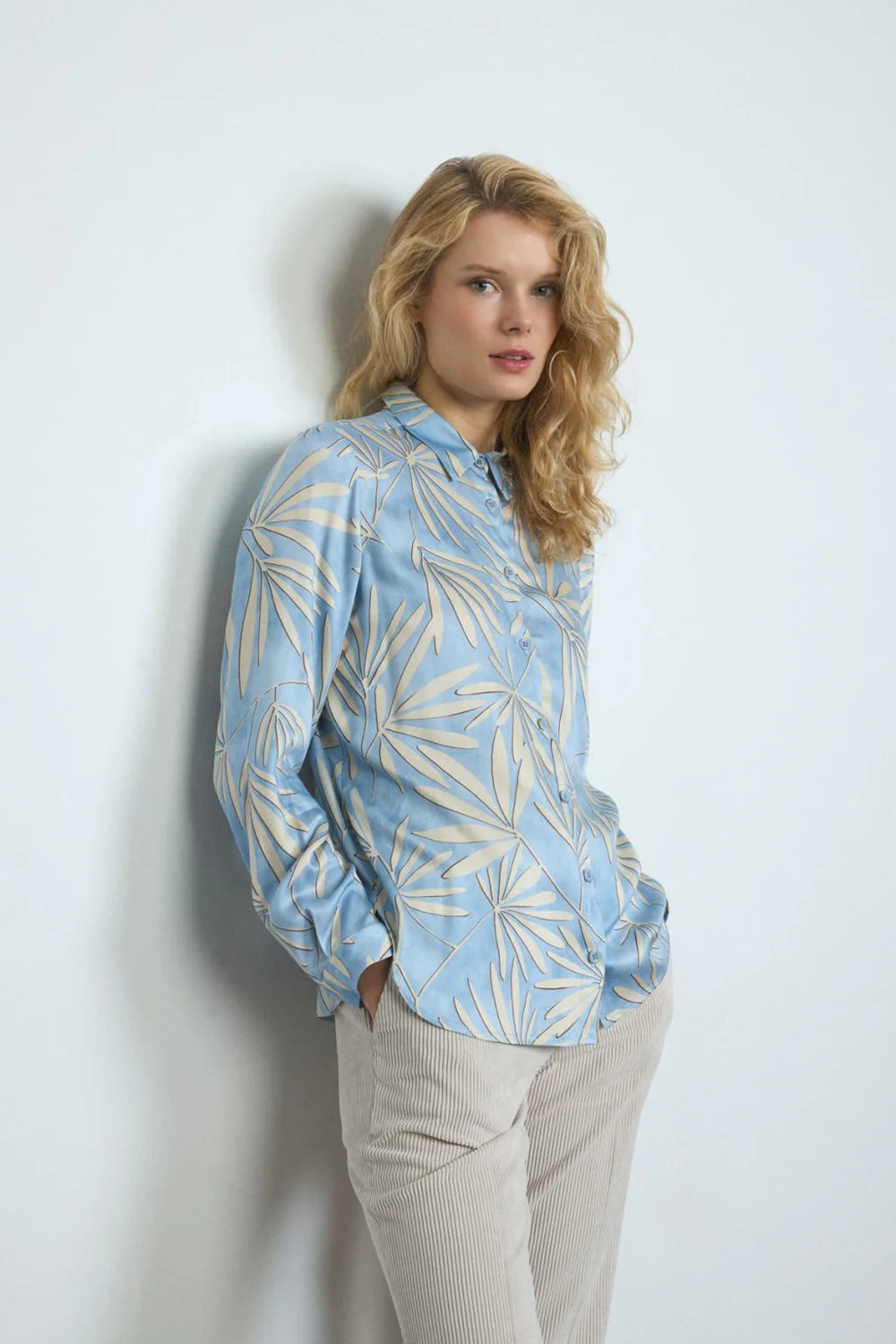 Baelo Printed Shirt – Blue