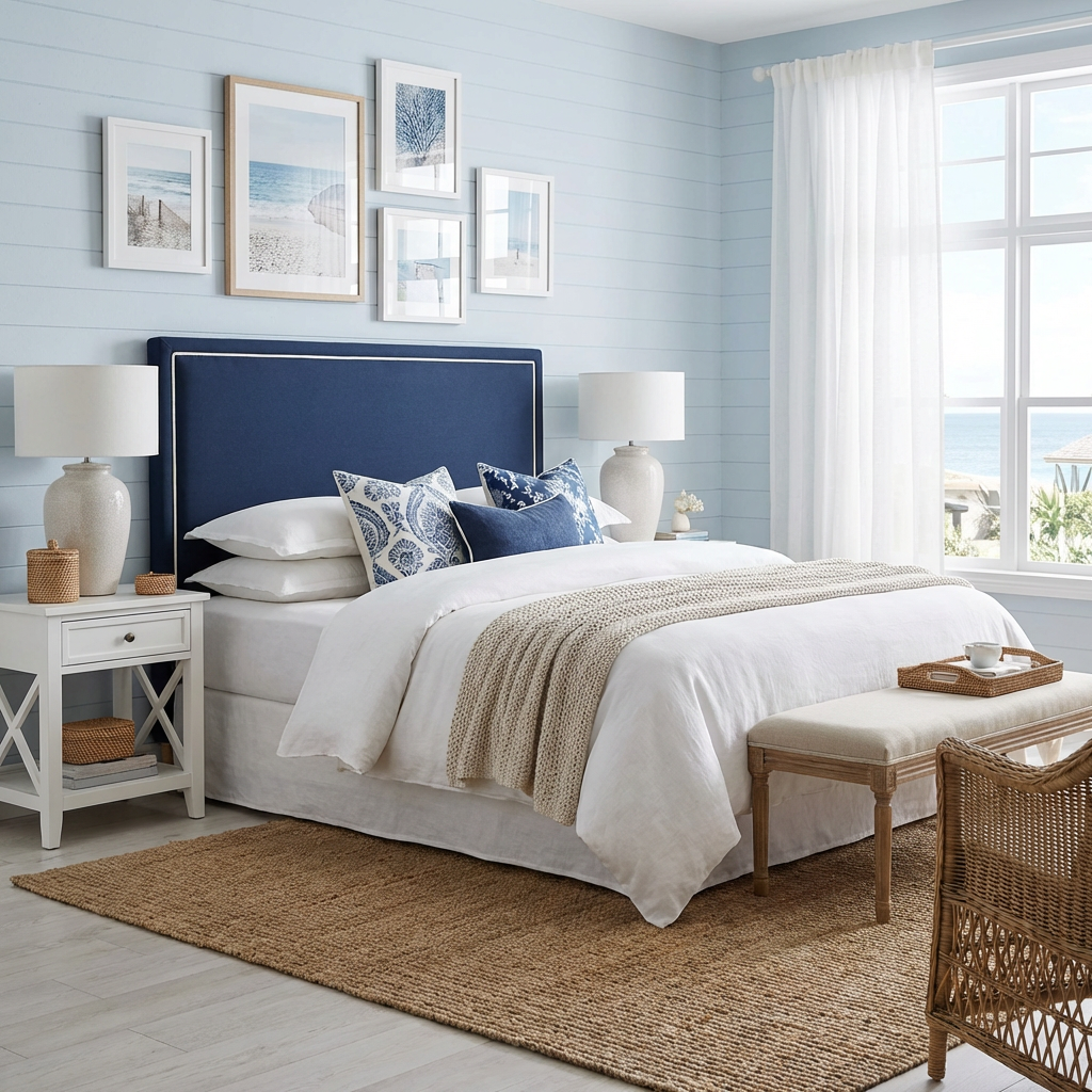 Lawson Bedhead – Navy Linen
