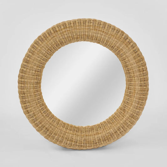Long Island Mirror Round Rattan