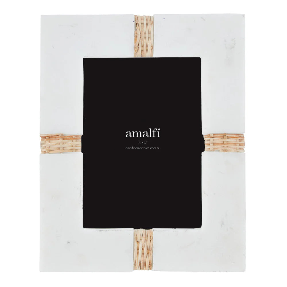 Maurie Photo Frame White & Natural