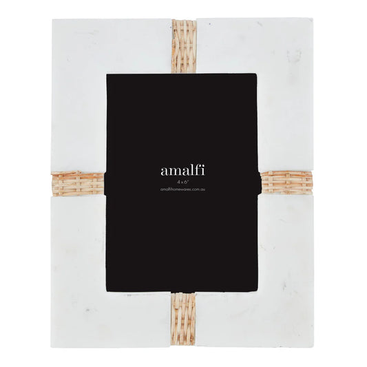 Maurie Photo Frame White & Natural