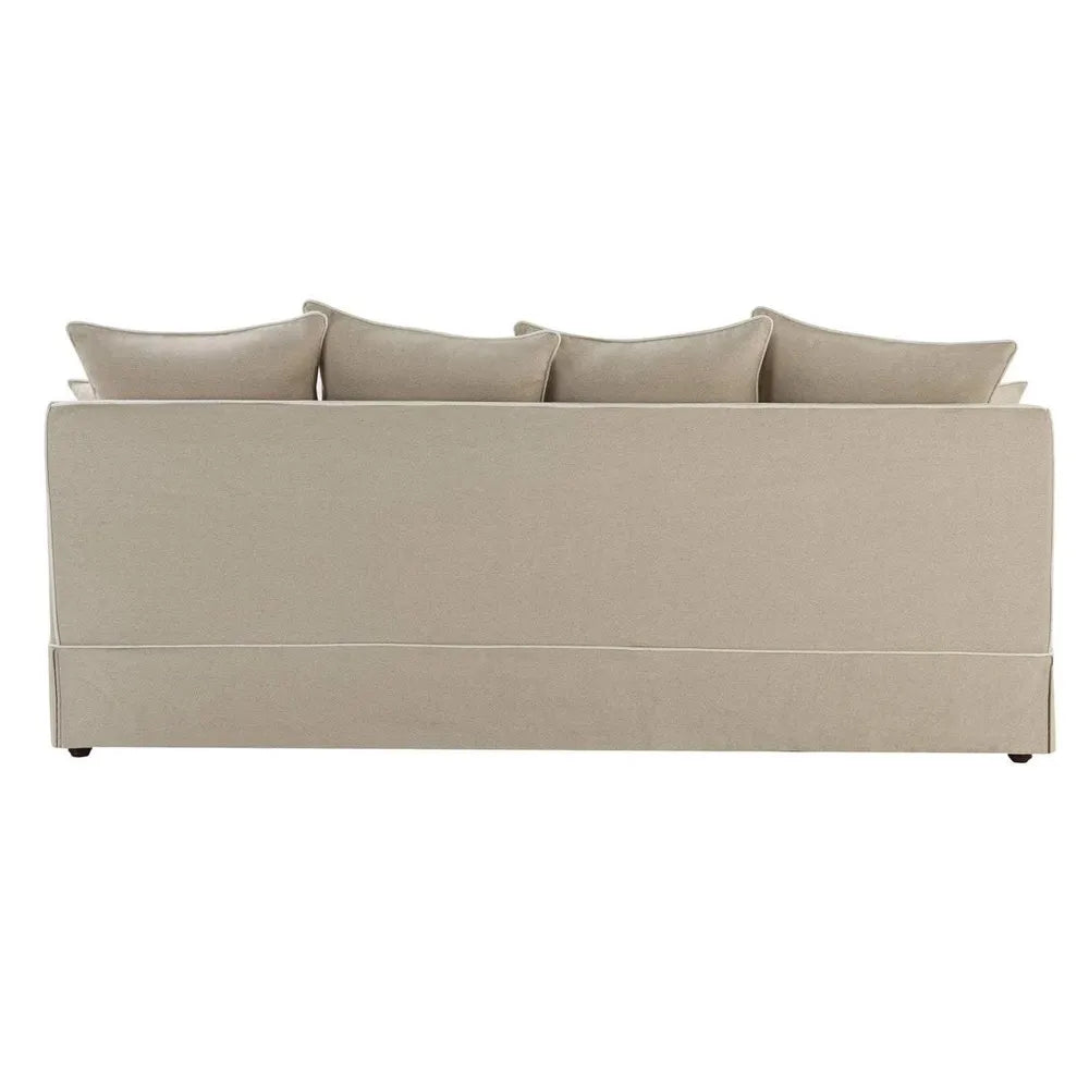 NOOSA HAMPTONS 3 SEAT SOFA NATURAL W/NATURAL PIPING