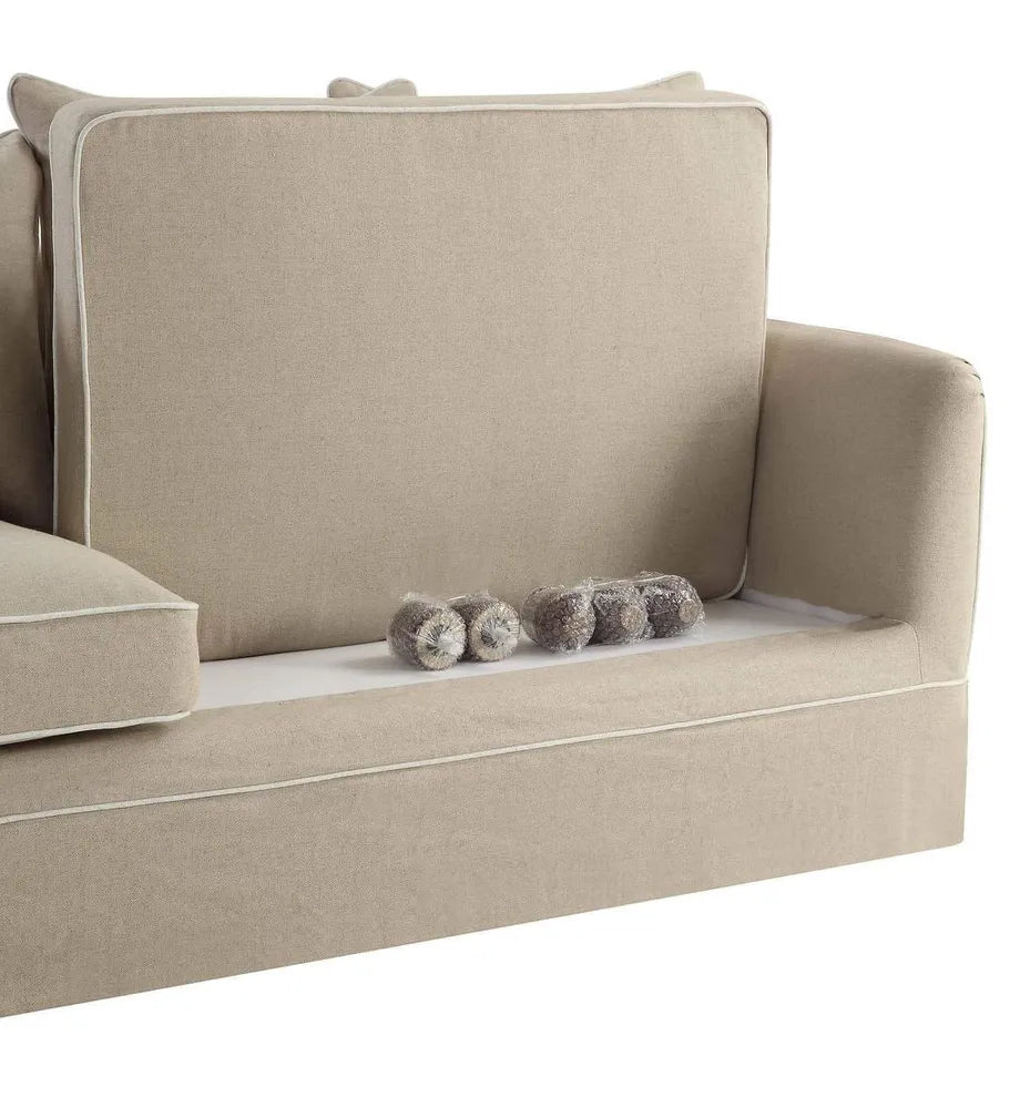 NOOSA HAMPTONS 3 SEAT SOFA NATURAL W/NATURAL PIPING