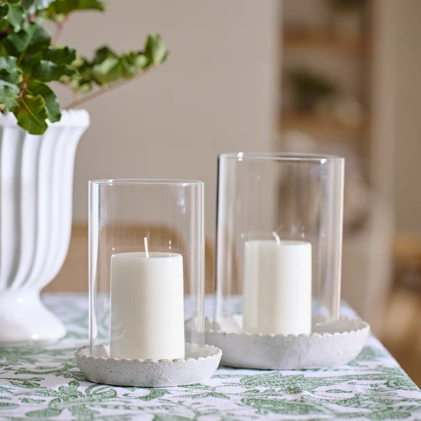Neve White Ceramic Votive Small