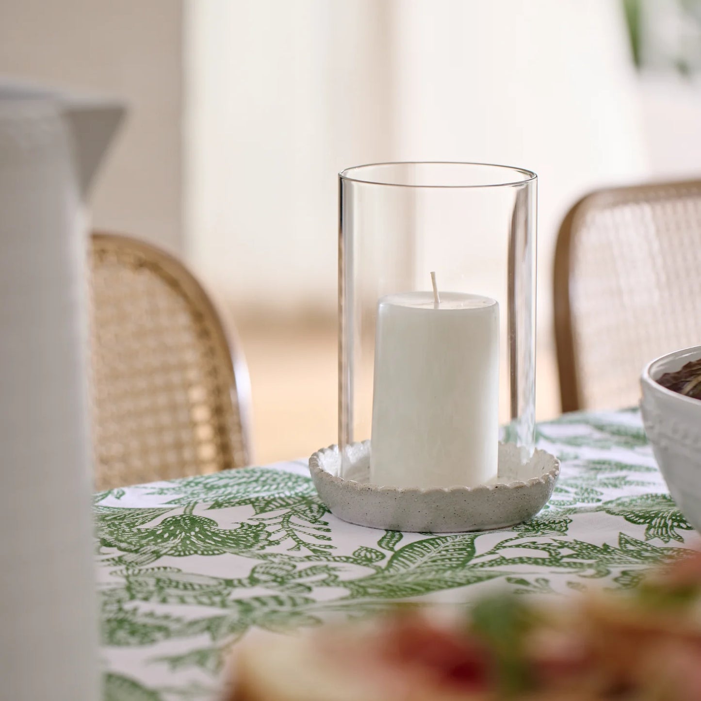 Neve White Ceramic Votive Small