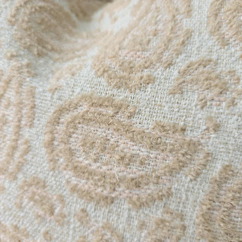 Paisley Cushion 55cm Square - Beige | Warm White
