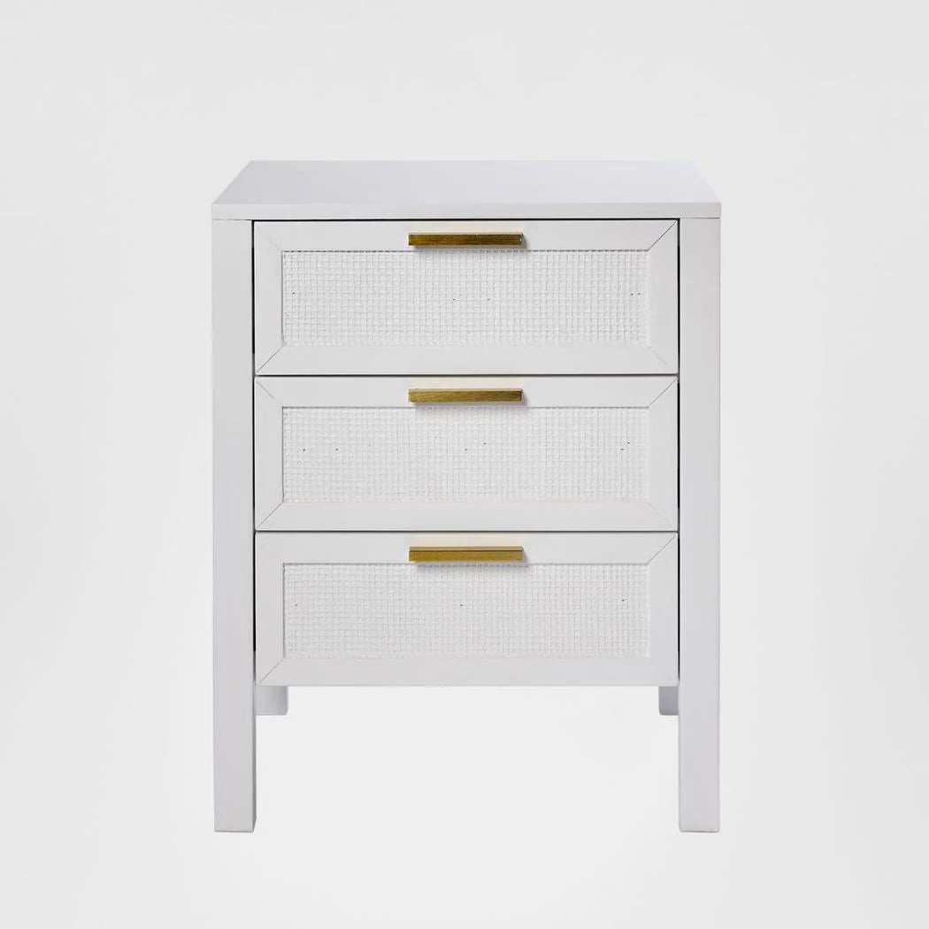 Santorini Bedside 3 Drawers White