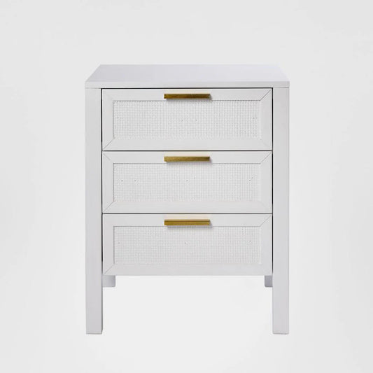 Santorini Bedside 3 Drawers White