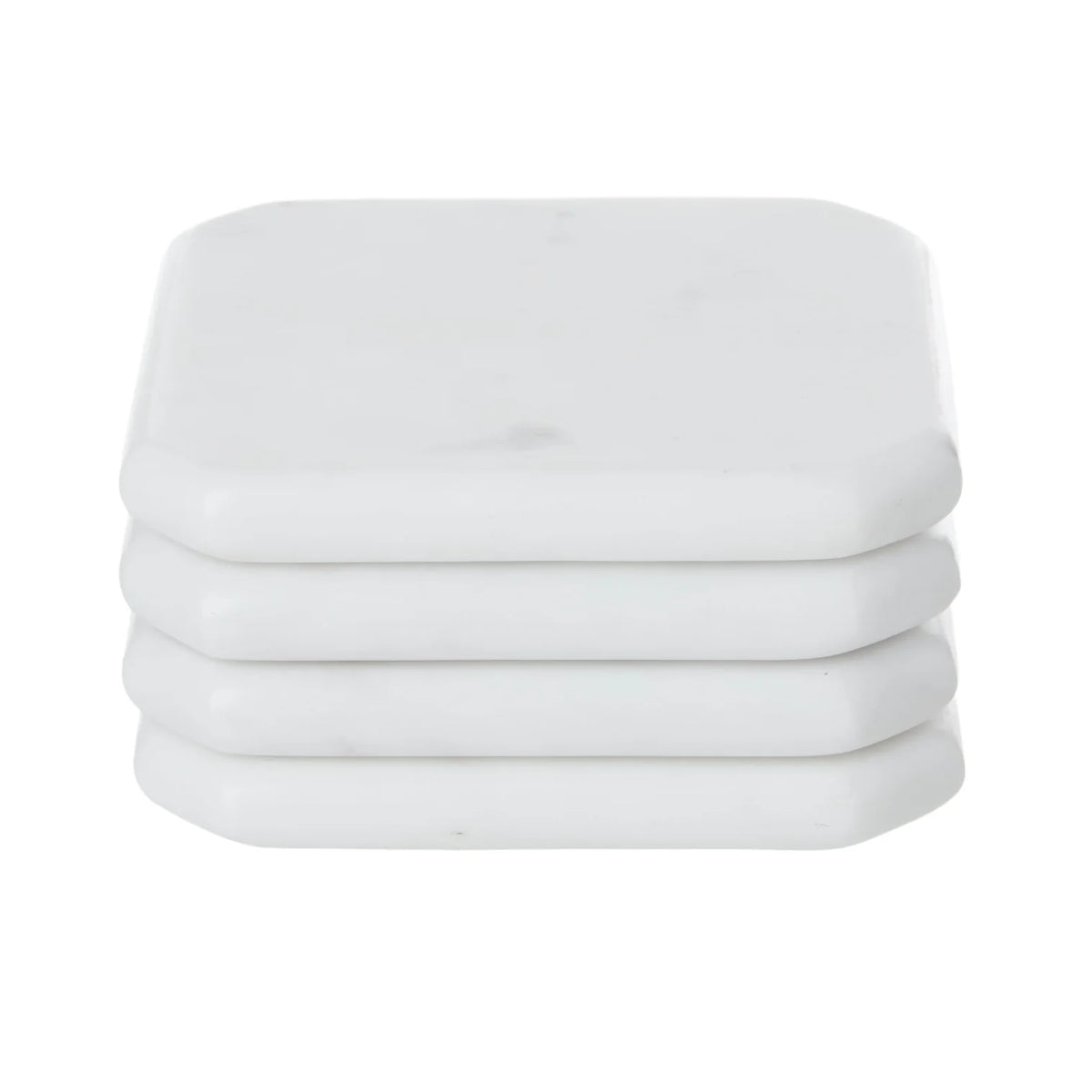 Society Home Margot Marble Coasters 4pcs Set White