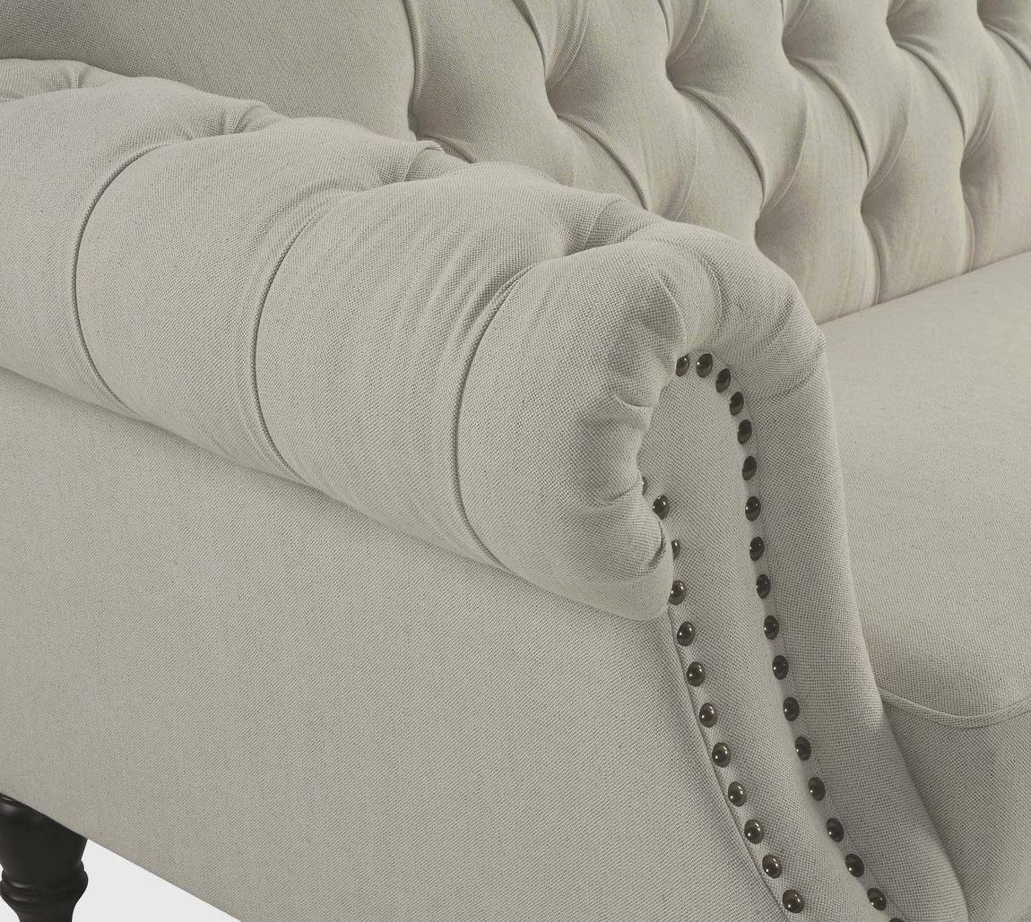 Vaucluse 3 Seat Hamptons Sofa | Beige Linen Blend