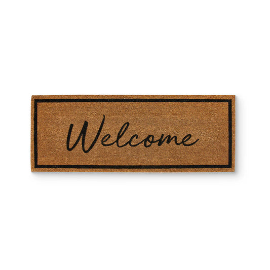 Welcome Black Doormat 45x120cm