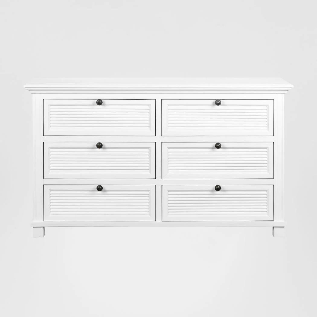 West Beach Chest of 6 Drawers White