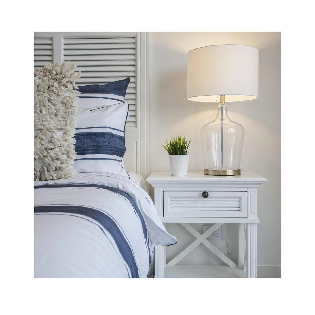 West Beach Hamptons Bedhead With Shutters King